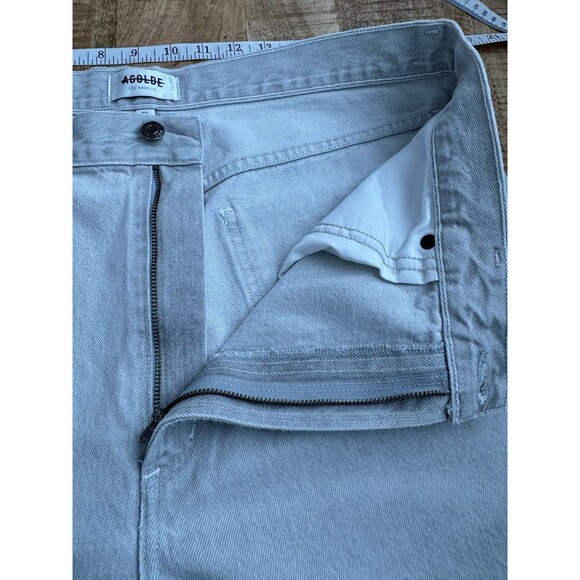 Agolde Women's Pale Gray Ballon Jeans Barrell Style Organic Cotton 32 USA - Picture 9 of 12